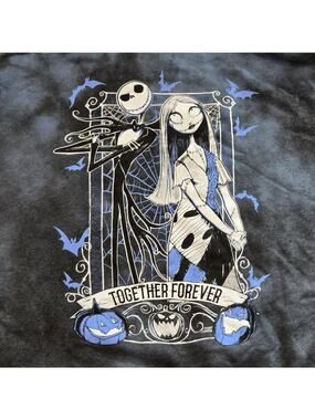 Disney Nightmare Before Christmas Jack Skellington Sally Tie Dye Hooded Sweater